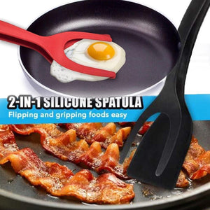 2 in 1 Grip and Flip Tongs, Egg Spatula & Tongs, Clamp Pancakes, Fried Egg, French Toast, and Omelet, etc...  Kitchen Accessories - Trend Catalog - 2 in 1 Grip and Flip Tongs