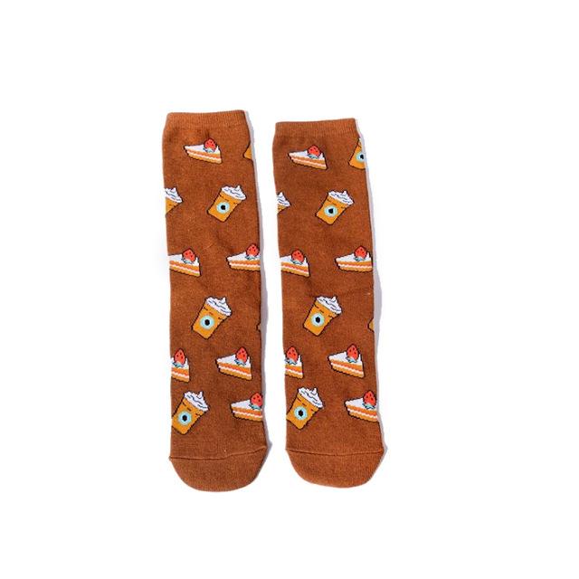 Women Socks Funny Cute Cartoon Fruits Banana Avocado Lemon Egg Cookie Donuts Food Happy Japanese Harajuku skateboard Socks - Trend Catalog