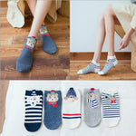 Women Cotton Socks Pink Cute Cat Ankle Socks Short Socks Casual Animal Ear Red Heart Gril Socks 5pairs 35-40 - Trend Catalog