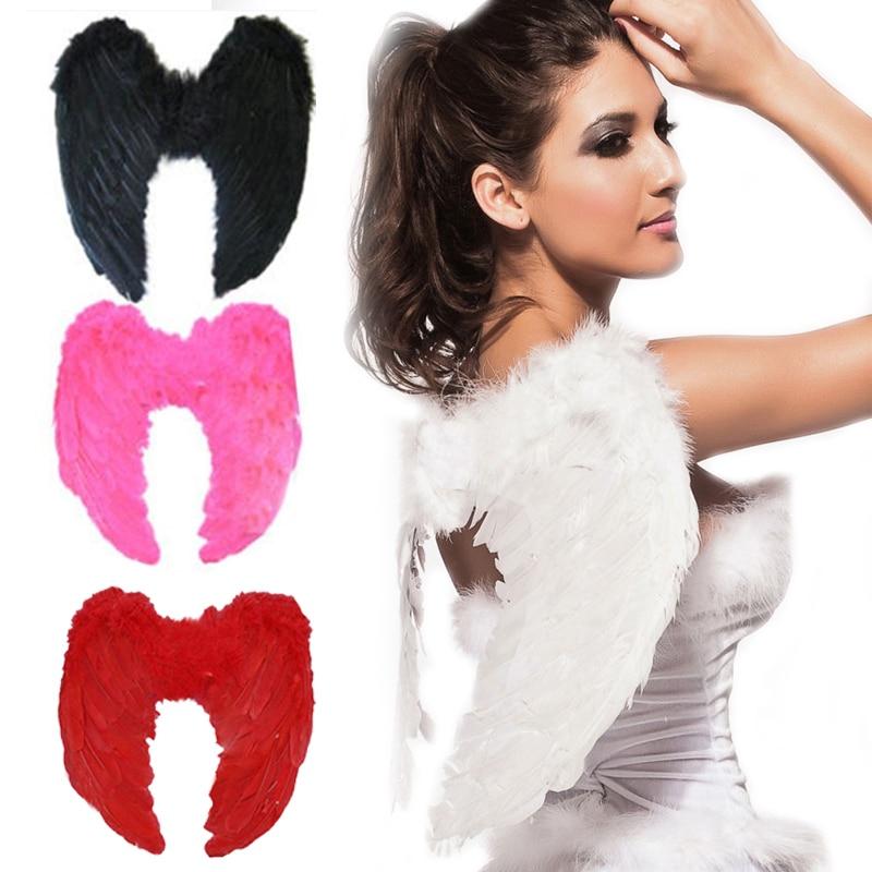 1Pc 4 Color Adult Angel Wings Dress Up Costume Fashion Girls Feather Fairy Pretty Halloween Cosplay Wing Party Supplies - Trend Catalog