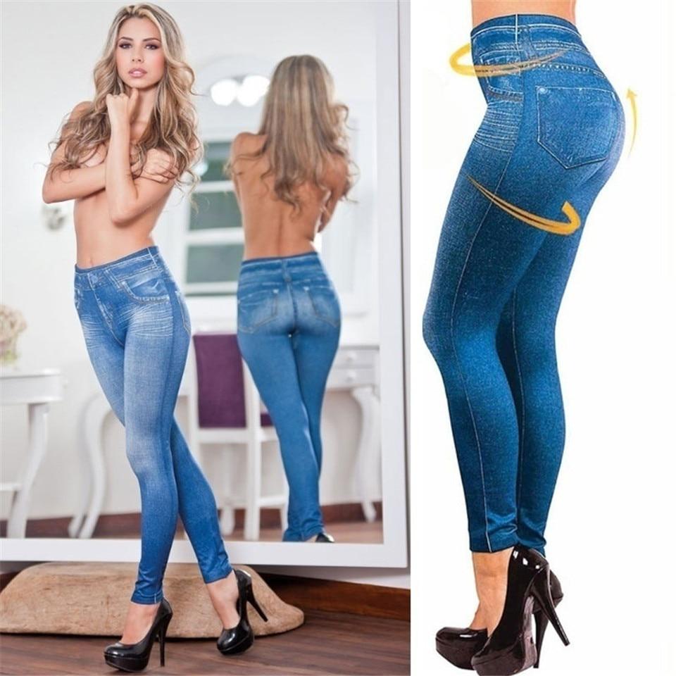 Women Fashion Faux Denim Jeans Leggings Real Pocket Casual Pencil Pants leggings Velvet Leggings Warm Plus Size Workout Legging - Trend Catalog