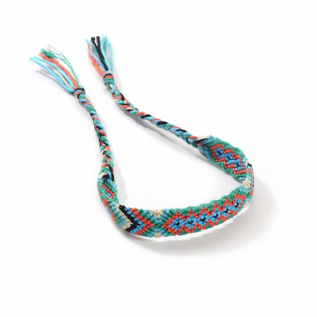 Bohemian Thread Bracelet Retro Handmade Boho Multicolor String Cord Woven Braided Hippie Friendship Bracelets Women Men