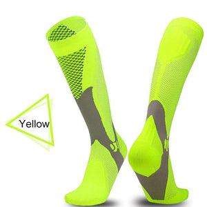 Men & Women New Compression Long Running Socks Men High Elastic Sports Stocking Running Cycling High Compression Leg Support - Trend Catalog