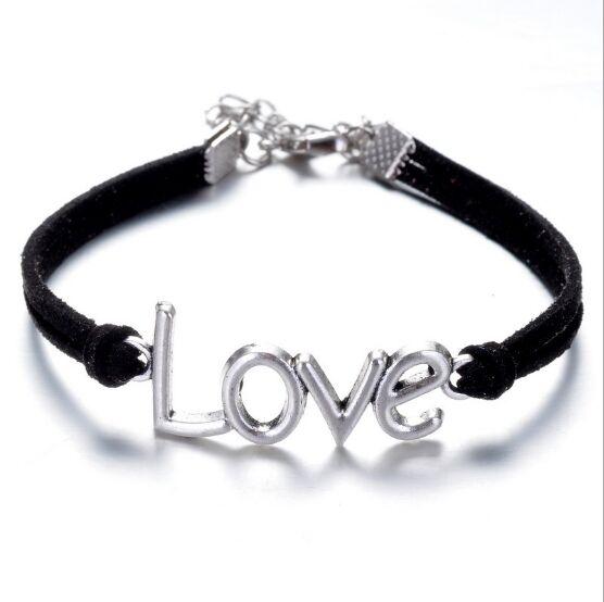 Infinity handmade bracelet Vintage Love Charms Infinity Bangles Leather BraceletI - Trend Catalog