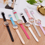 Brand Leather Quartz Women's Watch Ladies Fashion Watch Women Wristwatches Clock relogio feminino masculino W50 - Trend Catalog - 