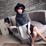 Mingjiebihuo Korean new fashion long scarf shawl female autumn and winter new color mixed wild warm thick fringed scarf - Trend Catalog