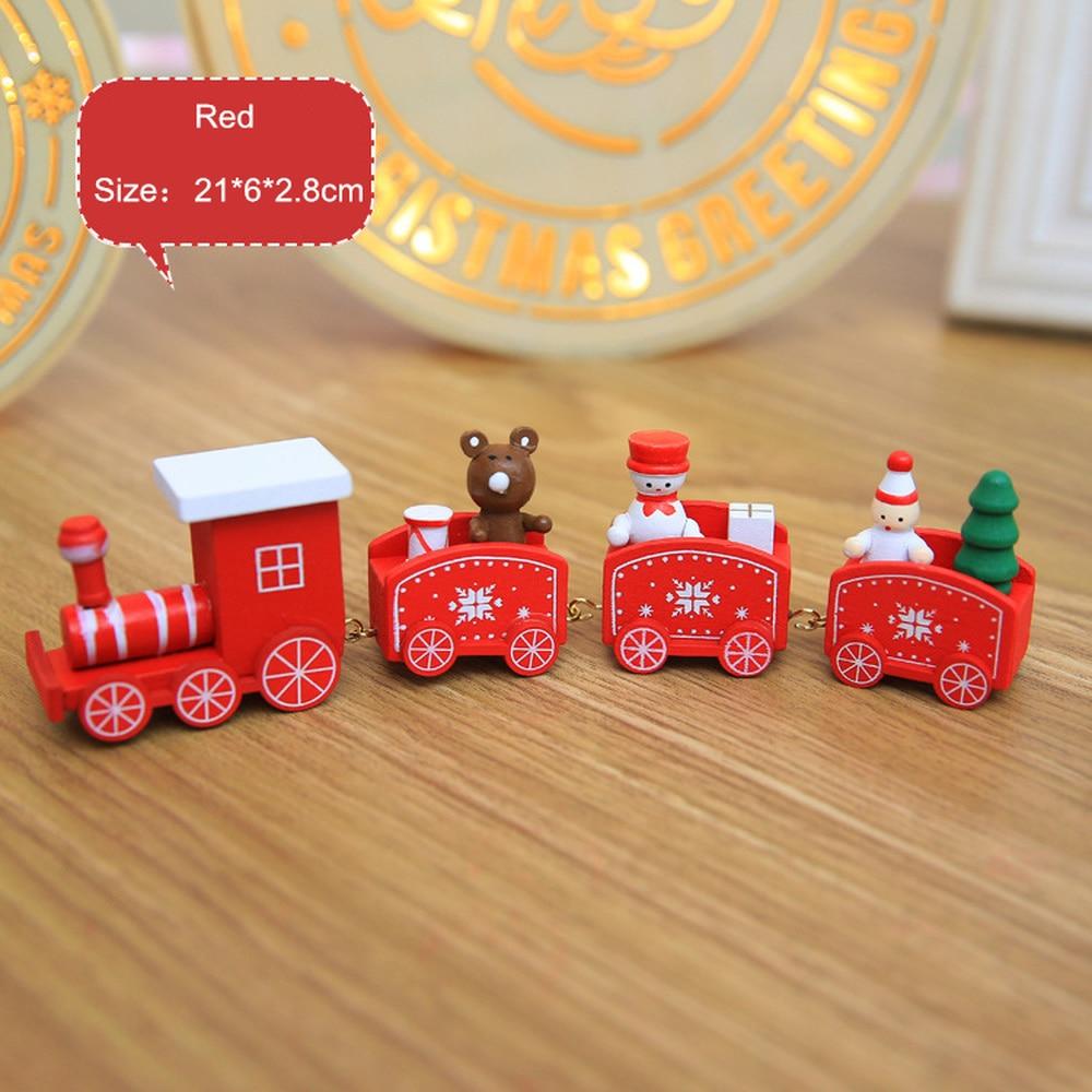 Christmas Train Painted Wood Christmas Decoration for Home Merry Christmas Ornament Navidad 2019 Xmas Decoration New Year Gift,Q - Trend Catalog