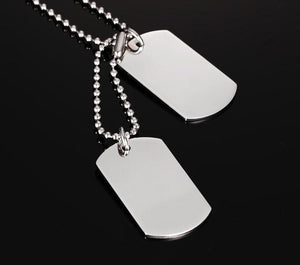 VNOX Double Dog Tag Necklace Pendant Men Jewelry - Trend Catalog - 