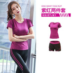 5 pieces sets coat+t shirt+bra+shorts+leggings women yoga clothing quick dry outdoor sports running fitness gym ropa deportiva - Trend Catalog