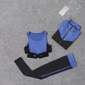 5 pieces sets coat+t shirt+bra+shorts+leggings women yoga clothing quick dry outdoor sports running fitness gym ropa deportiva - Trend Catalog