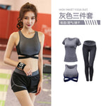 5 pieces sets coat+t shirt+bra+shorts+leggings women yoga clothing quick dry outdoor sports running fitness gym ropa deportiva - Trend Catalog