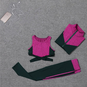 5 pieces sets coat+t shirt+bra+shorts+leggings women yoga clothing quick dry outdoor sports running fitness gym ropa deportiva - Trend Catalog