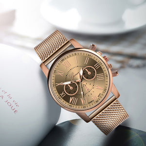 Ladies Watches Luxury Chic Quartz Sport Military Stainless Steel Dial Leather Band Wrist Watch montre femme marque de luxe 2019