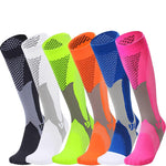 Men & Women New Compression Long Running Socks Men High Elastic Sports Stocking Running Cycling High Compression Leg Support - Trend Catalog