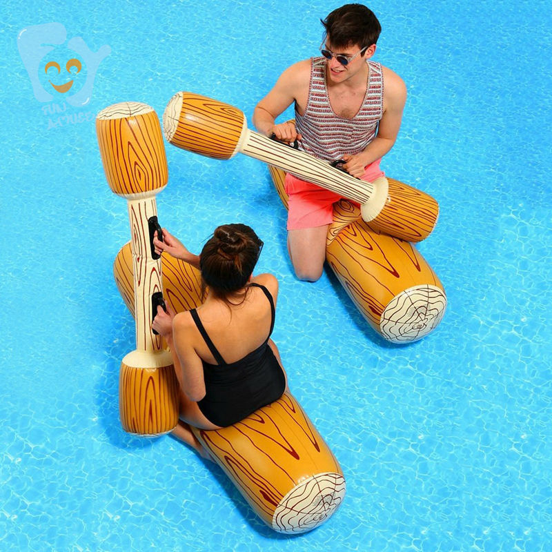 Inflatable Log Joust Set Raft Inflatable Water Joust Pool Float Set Joust Piscina Mattress Water Battle Game - Trend Catalog - 