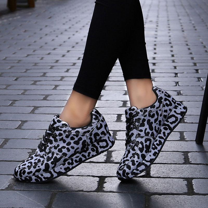 Sneakers Shoes Spring Autumn Leopard Pattern Design Fabric Comfortable Casual Sneakers Flats Shoes Women - Trend Catalog