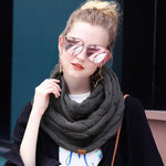 Winter Knitted Cable Ring Scarf Female Autumn Infinity Scarves - Trend Catalog