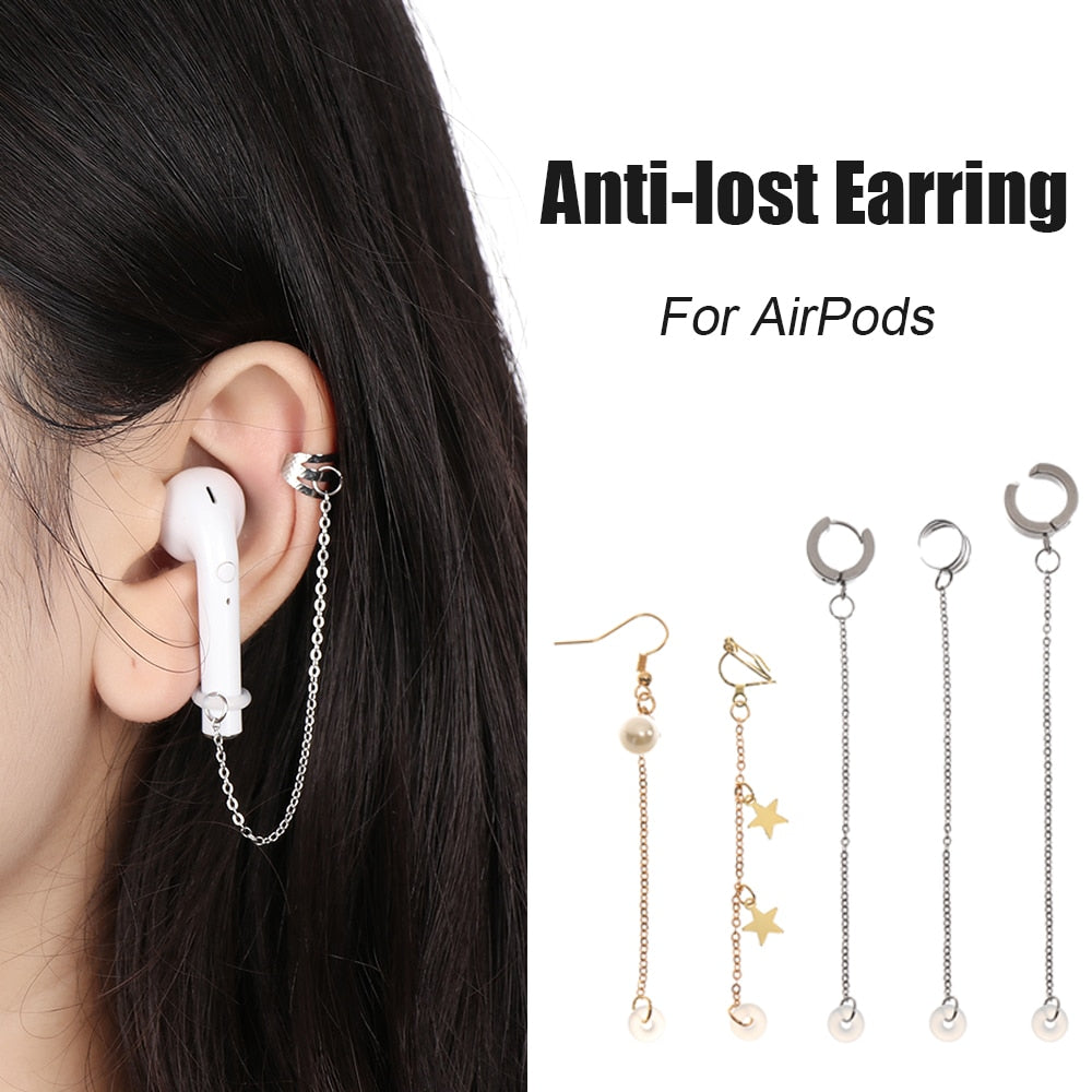 Fashion Anti-Lost Ear Clip Earphone Accessories Unisex Earrings for Airpods 1 2 3 For Airpods Pro Earrings Secure Fit Hooks