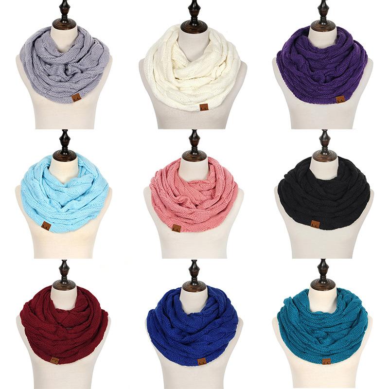 Winter Knitted Cable Ring Scarf Female Autumn Infinity Scarves - Trend Catalog