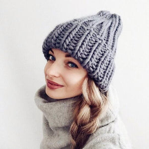 Winter Women Hat 2019 New Autumn Faux Fur Female Warm Cap Knitted Beanie Girl Hats Woman Bonnet Femme Chunky Thick Stretchy Hats - Trend Catalog - 