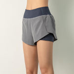 Women Gym Double shorts side pocket running shorts breathable quick dry yoga women shorts workout fitness sportwear - Trend Catalog