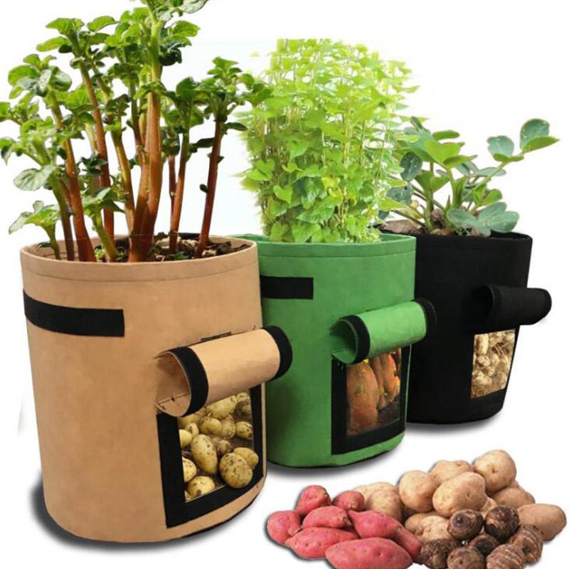 3 Size Plant Grow Canvas Pots, home garden, Potato, greenhouse, Vegetable Growing. - Trend Catalog - 3 Size Plant Grow Bags