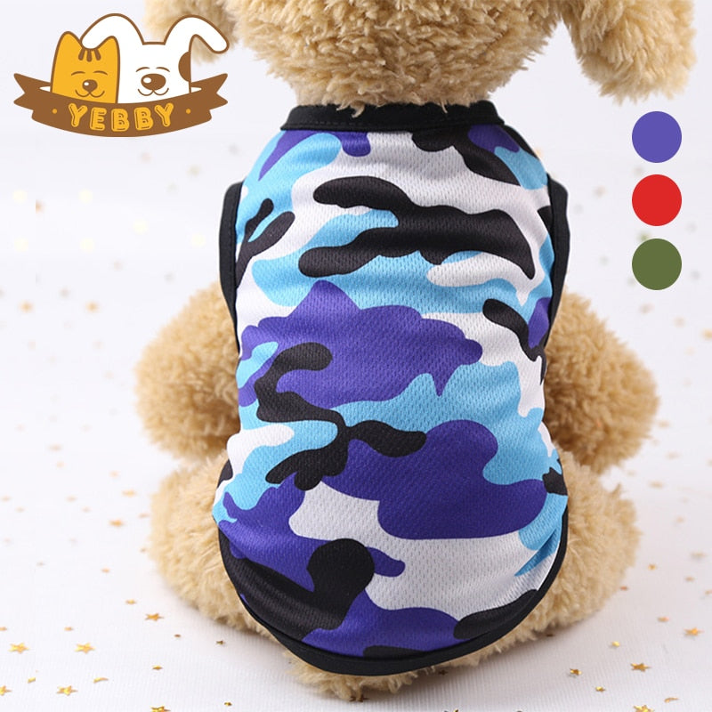 Pet Puppy Shirt Vest For Dogs, Camouflage Pet Dog Spring Summer Clothes, Military Dog T Shirt Para Perro Tshirt