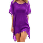 Chiffon Tassels Beach Wear Women Swimsuit Cover Up Swimwear Bathing Suits Summer Mini Dress. Cover up shirt, - Trend Catalog