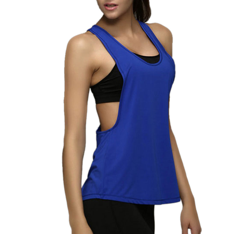 Yoga Crop Top Women Sleeveless Backless Running Sports T Shirts Quick Dry Jogging Gym Fitness Tank Top - Trend Catalog - 