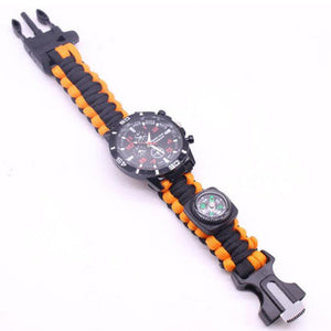 Military Outdoor Paracord Survival Bracelet Compass 6 In 1 Fire Watch Bileklik Erkek Whistle Buckle Safety Climbing Rope Lanyard - Trend Catalog - 