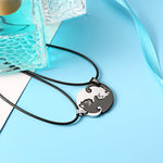 Rinhoo Couples Jewelry Necklaces Black white Couple Necklace Titanium Steel animal cat Pendants Necklace-in Pen