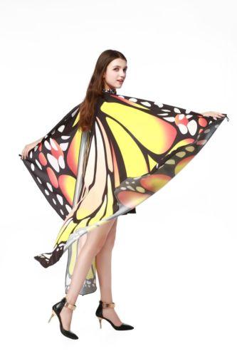 7 Colors Women Scarf Pashmina Butterfly Wing Cape Peacock Shawl Wrap Gifts Cute Novelty Print Scarves Pashminas - Trend Catalog