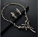 Viennois  Metallic Earrings Statement Cross Jewelry Set - Trend Catalog