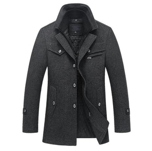 Winter Wool Coat Slim Fit Jackets Men Casual Outerwear - Trend Catalog