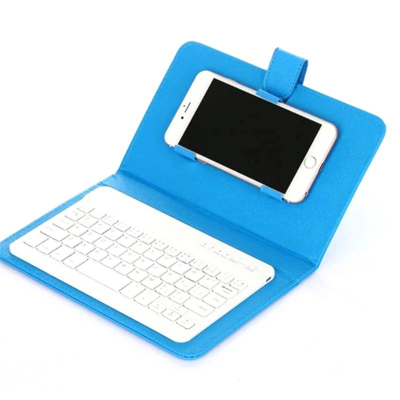 Portable PU Leather Wireless Keyboard Case for iPhone Protective Mobile Phone with Bluetooth Keyboard For IPhone Android Phone - Trend Catalog