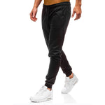 Dropshipping Men Joggers Elastic Waist Long Trousers 2019 Brand Fashion Casual Solid Color Fitness Workout Sweatpants Blue Red - Trend Catalog