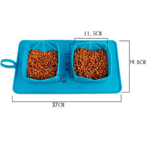 Pet bowl silicone folding bowl