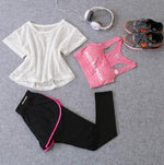 3 Pcs Set Women's Yoga Suit Fitness Clothing Sportswear For Female Workout Sports Clothes Athletic Running Yoga Suit Sets - Trend Catalog