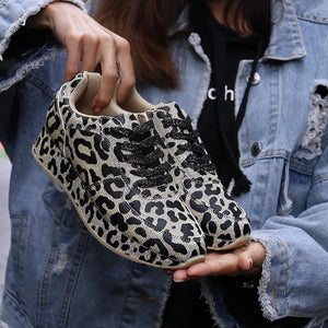 Sneakers Shoes Spring Autumn Leopard Pattern Design Fabric Comfortable Casual Sneakers Flats Shoes Women - Trend Catalog