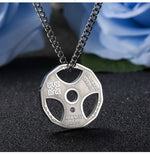 Sports Fitness Jewelry Men Fitness Dumbbell Necklace Pendant Weightlifting Body building Barbell Necklace - Trend Catalog - 