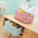 Cube Canvas Fabric Storage Basket Clothes Folding Storage Box For Nursery Underwear Toy Organizer Laundry Basket With Handle - Trend Catalog - 