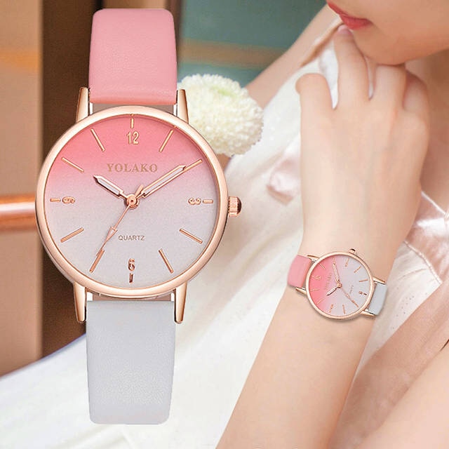 Brand Leather Quartz Women's Watch Ladies Fashion Watch Women Wristwatches Clock relogio feminino masculino W50 - Trend Catalog - 