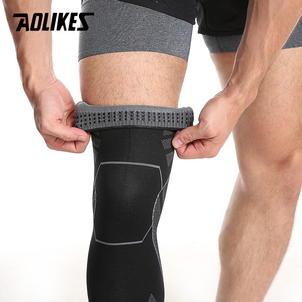 AOLIKES Knee Protector Elastic Knee Support Brace for Running, Basketball, Volleyball, Football,Cycling Knee Pads