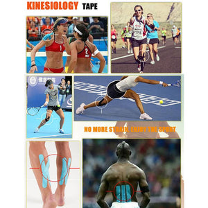 2Size Kinesiology Tape Athletic Tape Sport Recovery Tape Strapping Gym Fitness Tennis Running Knee Muscle Protector Scissor - Trend Catalog - 