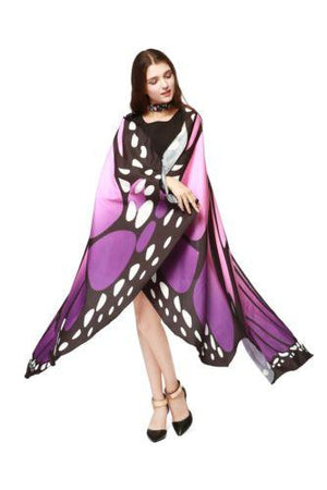 7 Colors Women Scarf Pashmina Butterfly Wing Cape Peacock Shawl Wrap Gifts Cute Novelty Print Scarves Pashminas - Trend Catalog