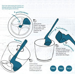 Calotti  Spatula Scooping Portioning Food Processor Accessories Rotating Portable meat Milling Mixing Drums For Thermomix - Trend Catalog - 