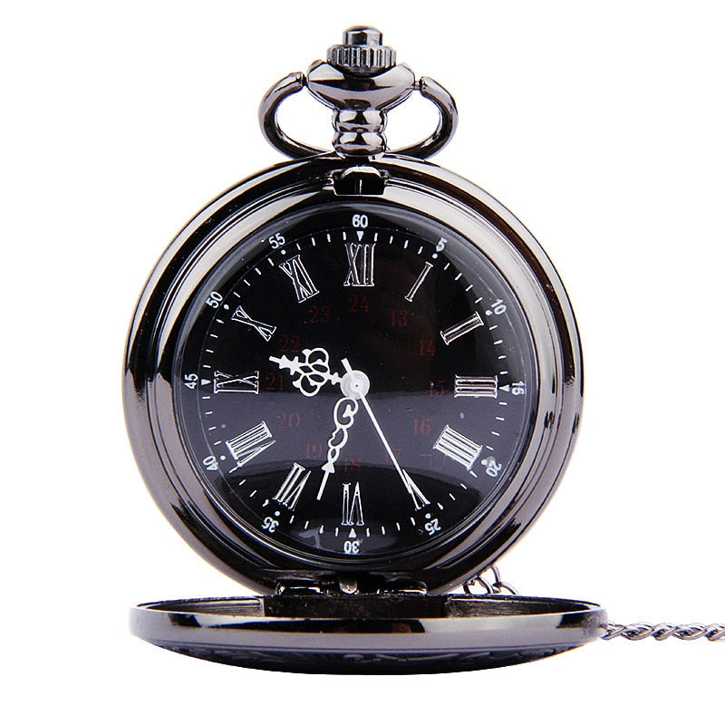 Pocket Watch Vintage Roman Numerals Quartz Watch Clock With Chain Antique Jewelry Pendant Necklace Gifts For Father - Trend Catalog - 