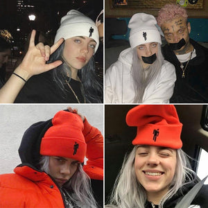 Embroidery Billie Eilish Beanie Hat Women Men Knitted Warm Winter Hats For Women Men Solid Hip-hop Casual Cuffed Beanies Bonnet - Trend Catalog - 