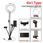 8inch LED Ring Light kit for Makeup Tutorial YouTube Video Live Stream For iPad Microphone Phone Holder Selfie Beauty Ring Light - Trend Catalog - 