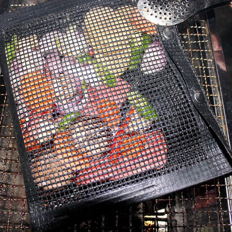 Non-stick Mesh Grilling Bag Reusable BBQ Fruit And Vegetable Meat Storage Bag Barbecue Heat Resistant Bags - Trend Catalog - 